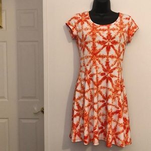 NWT Michael Kors Orange & White dress
